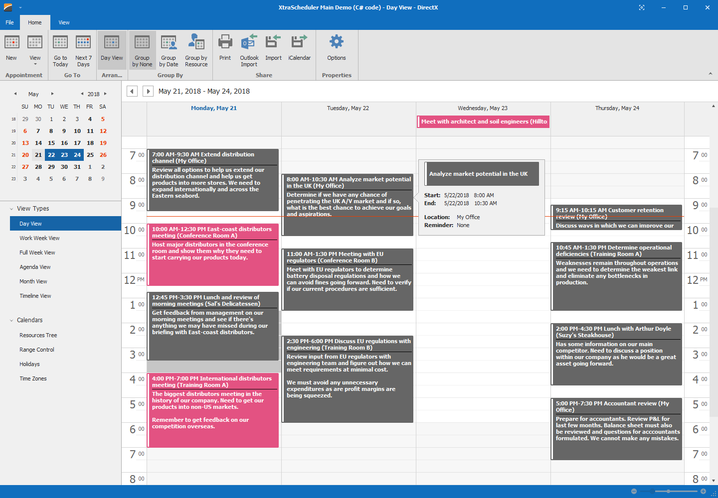 DevExpress WinForms Scheduler