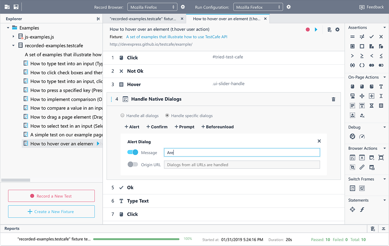 DevExpress Testcafe Environment