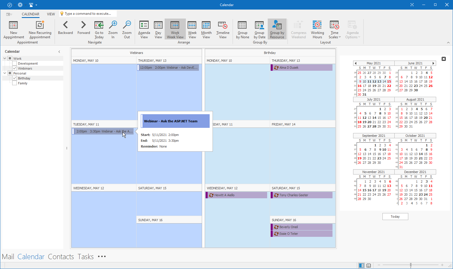 DevExpress VCL Calendar Week View