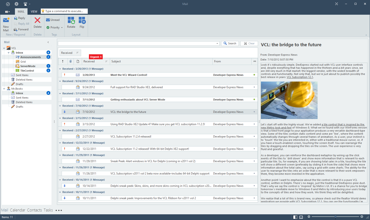 DevExpress VCL Email Client