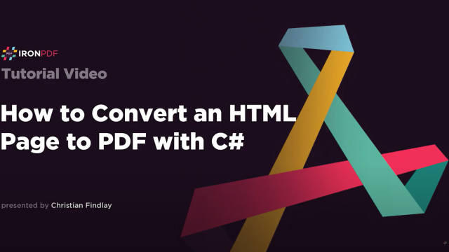 Convert and HTML Page to PDF with C#